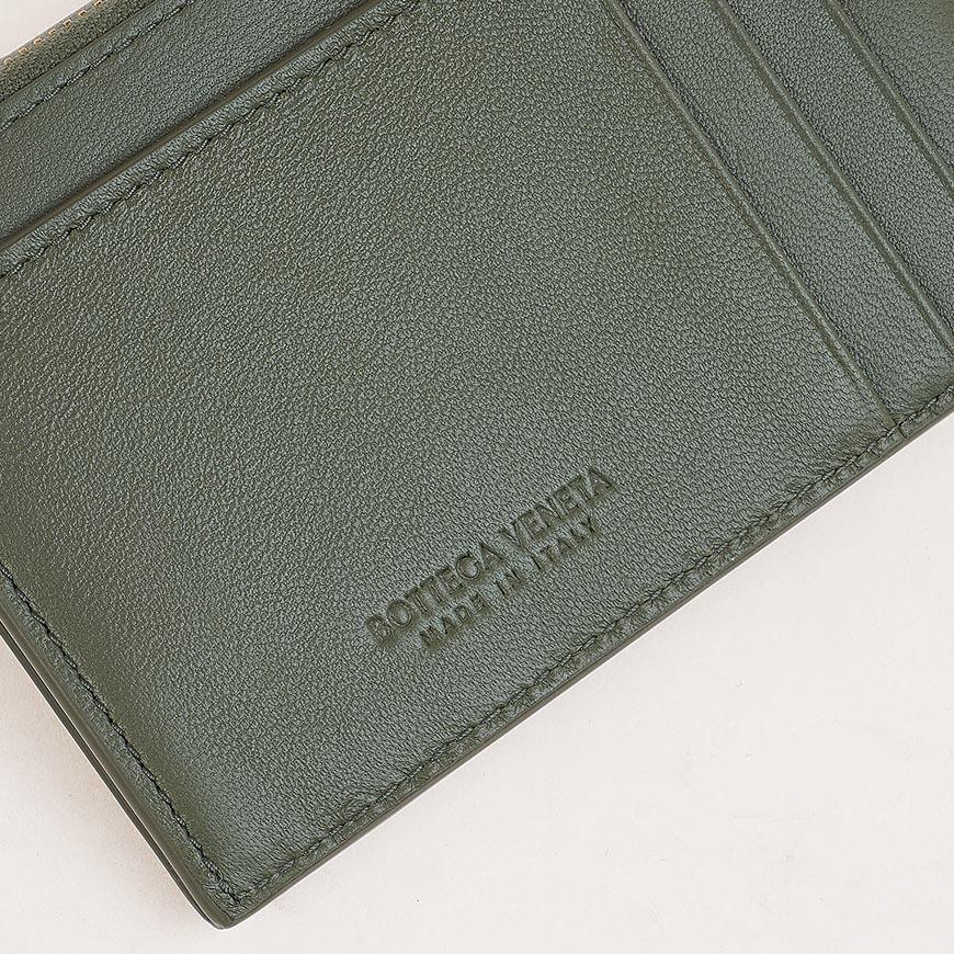 Bottega Veneta Andiamo Zip Card Holder Green Leather Women’s