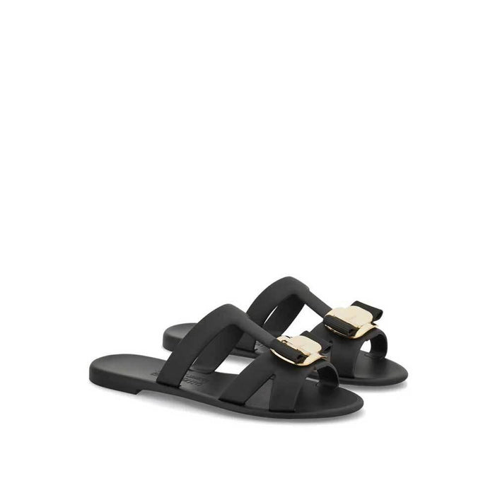 Ferragamo New Vara Plate Slide Sandals Women