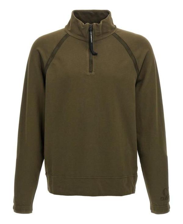 CP Company Light Fleece Polo Sweatshirt Hooded Top for Men
