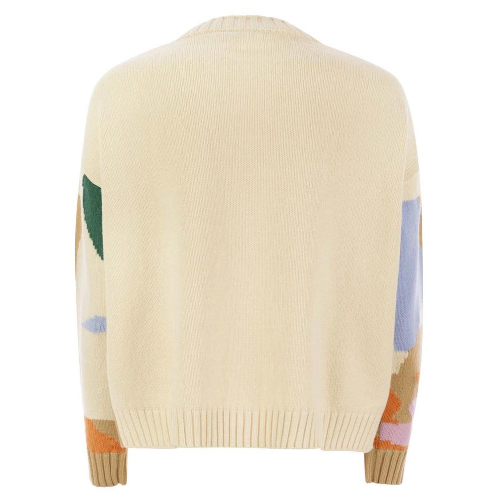 Max Mara Beige Logo Crewneck Knit Sweater 2515361181 003