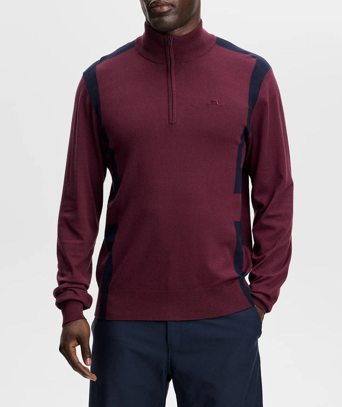 J LINDEBERG Men’s Golf Knit Half-Zip Sweater Wine