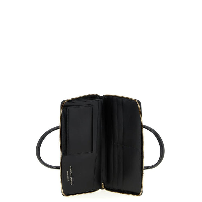 Comme des Garcons Handle Zip Long Wallet Black Leather Unisex