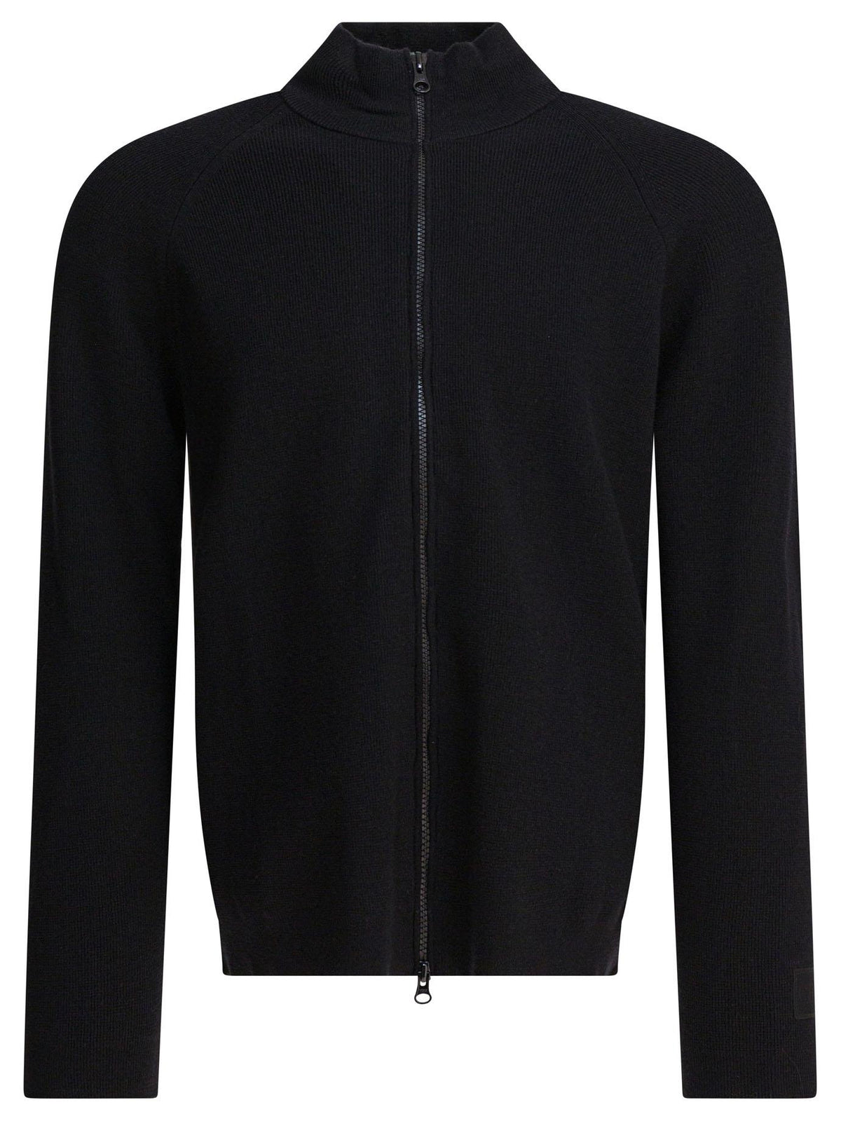 CP Company Black Knit Zip-Up Cardigan for Men