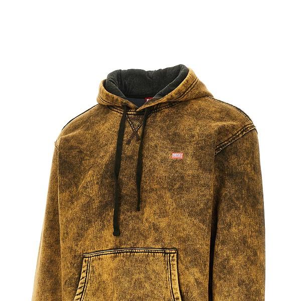 DIESEL Black Cotton Logo Sweatshirt for Men