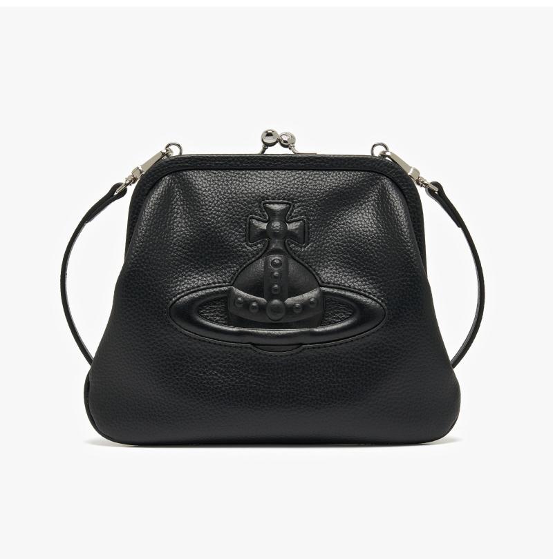 Vivienne Westwood Black Leather Women’s Crossbody Bag