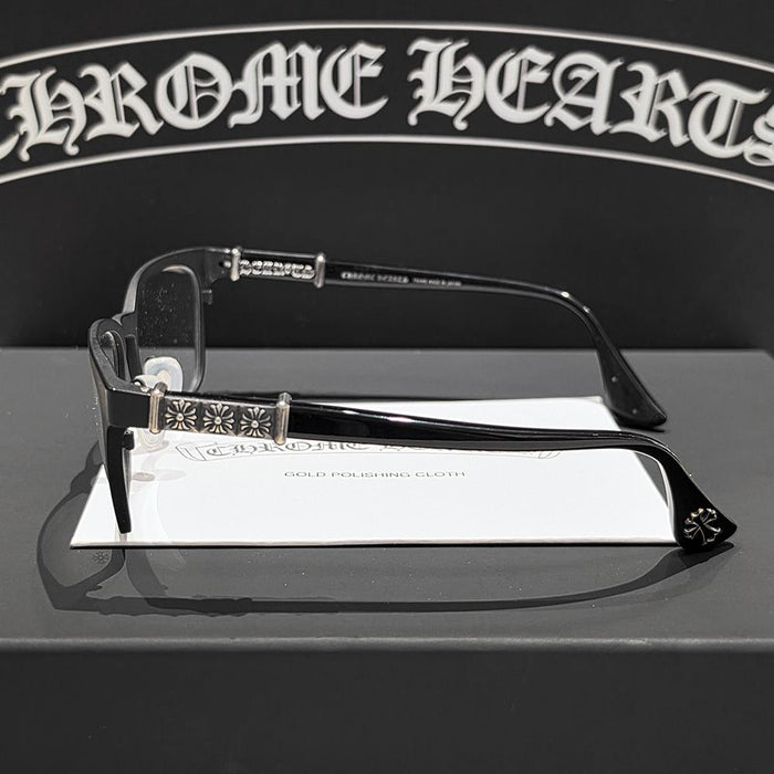 Chrome Hearts Matte Black Silver Accents Eyeglasses Unisex