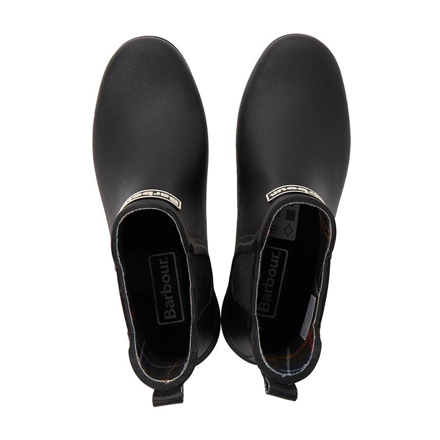 Barbour Wilton Wellington Women’s Chelsea Rain Boots Black