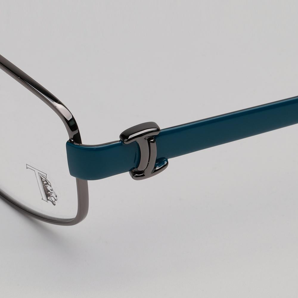 Tods Silver Metal Rectangular Small-Fit Eyeglass Frames TO5019 008