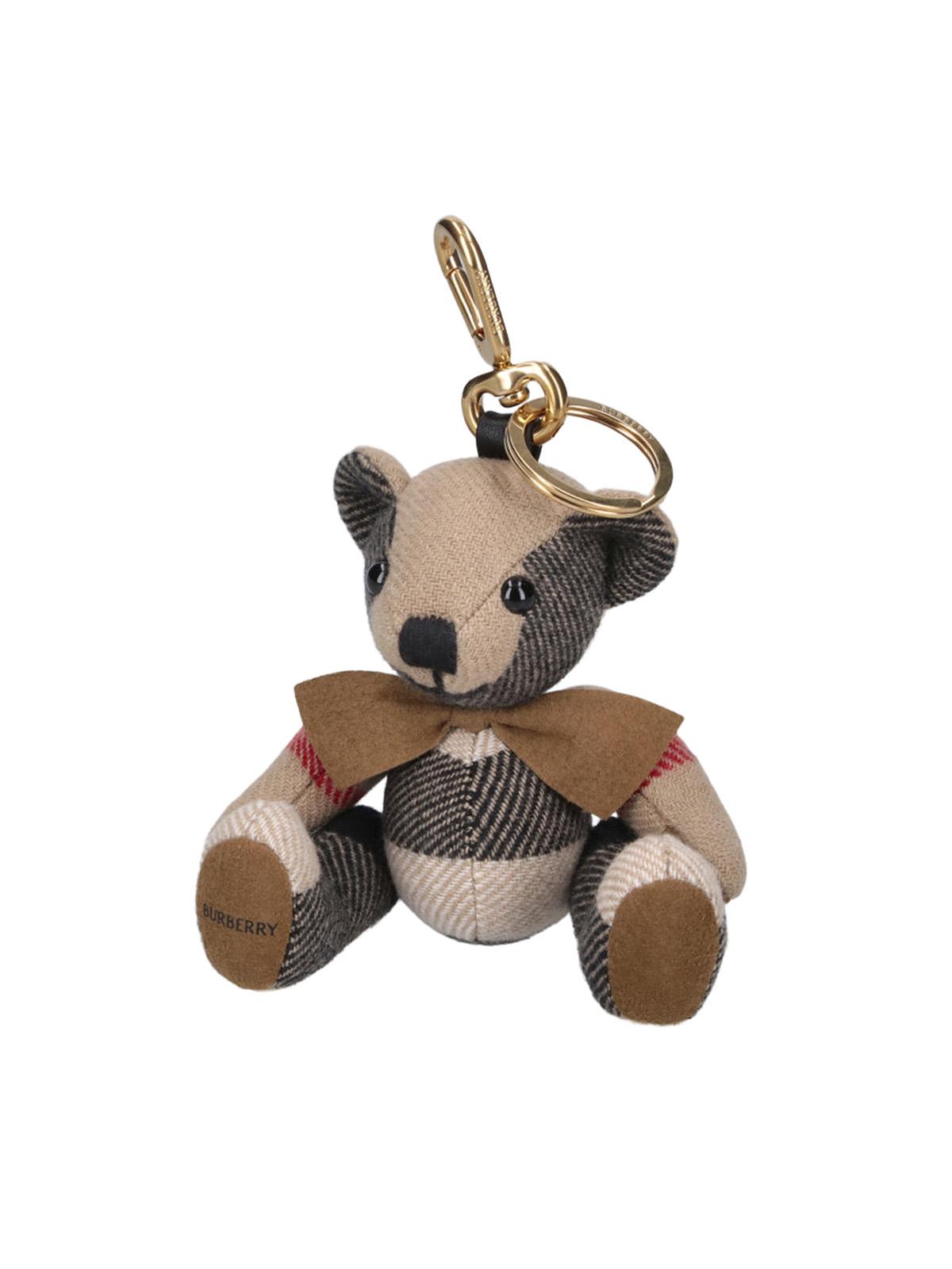 BURBERRY Gold-Tone Logo Keyring Keychain Accessory