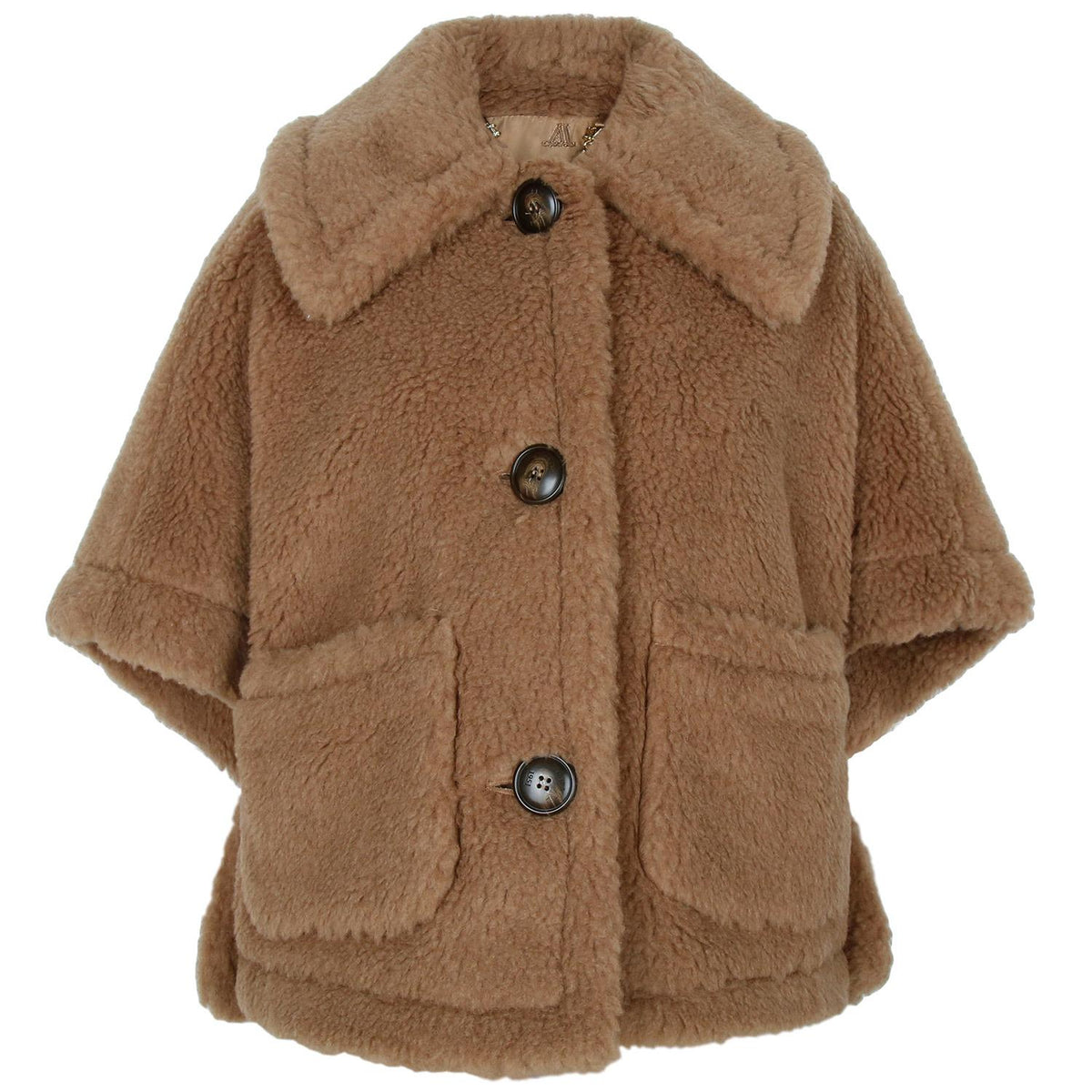 Max Mara Camel Teddy Cape Jacket