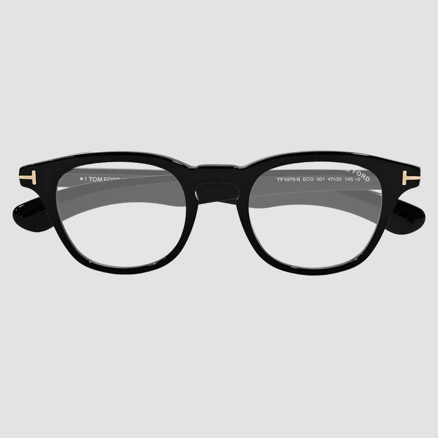 TOM FORD Blue Light Blocking Square Black Eyeglasses FT5976B 001