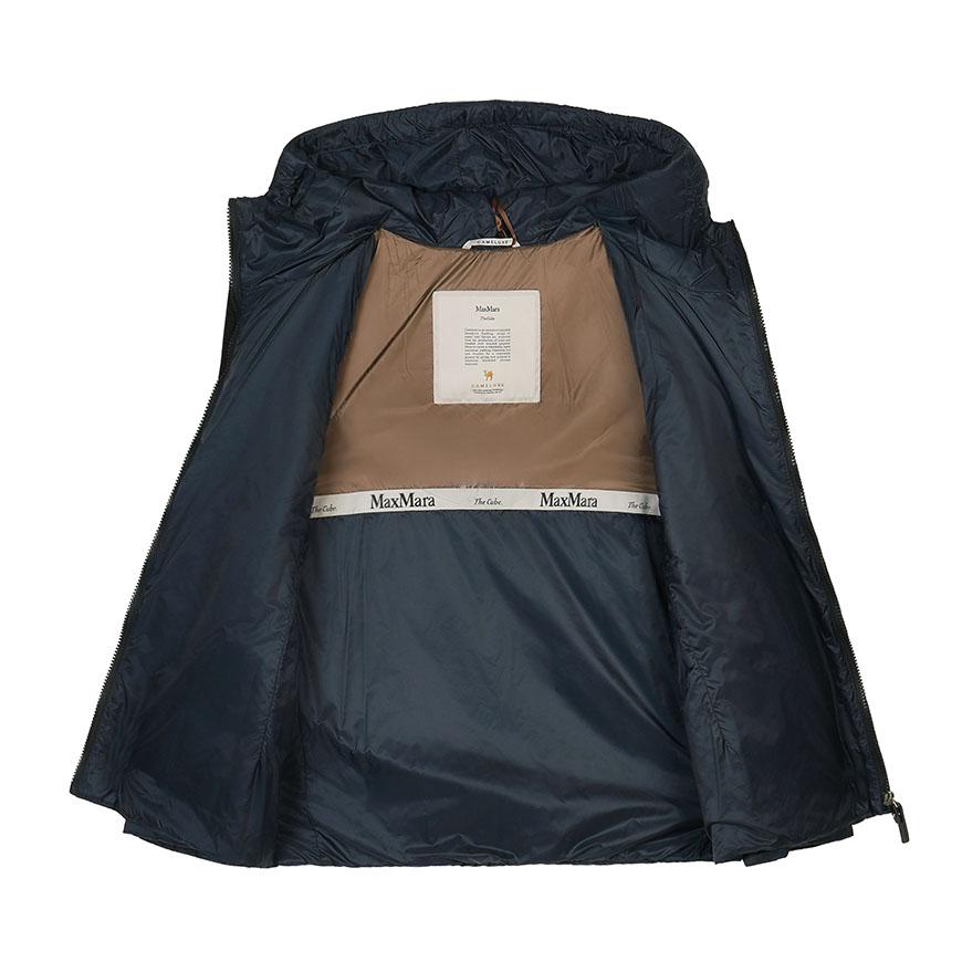 Max Mara Women’s Water-Repellent Green Hooded Down Puffer Jacket