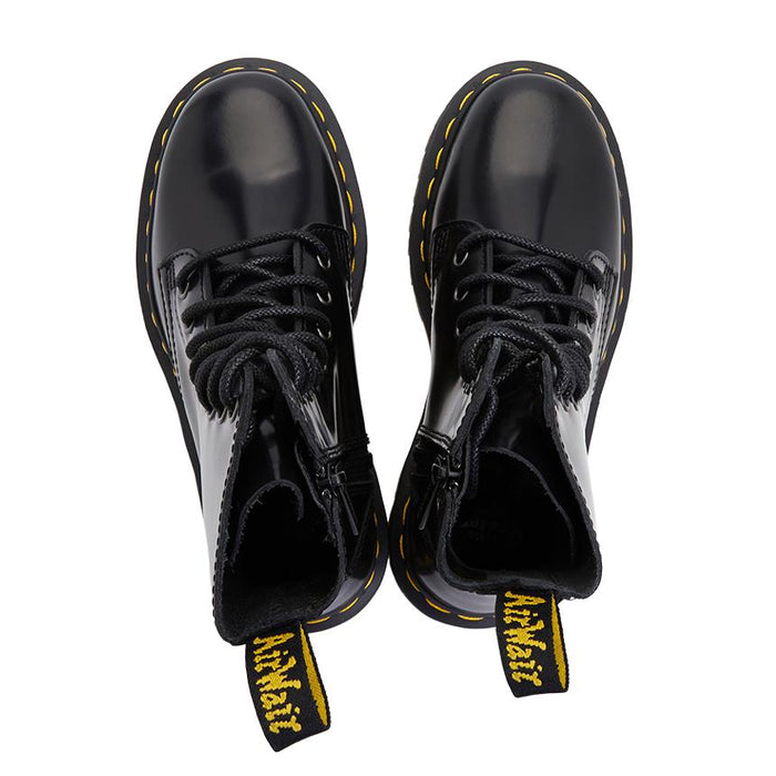 Dr.Martens Jadon Black Leather Platform Lace-Up Combat Boots Unisex