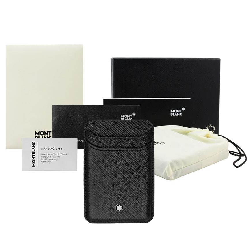 Montblanc Sartorial 2CC MagSafe Leather Card Holder Wallet 130325