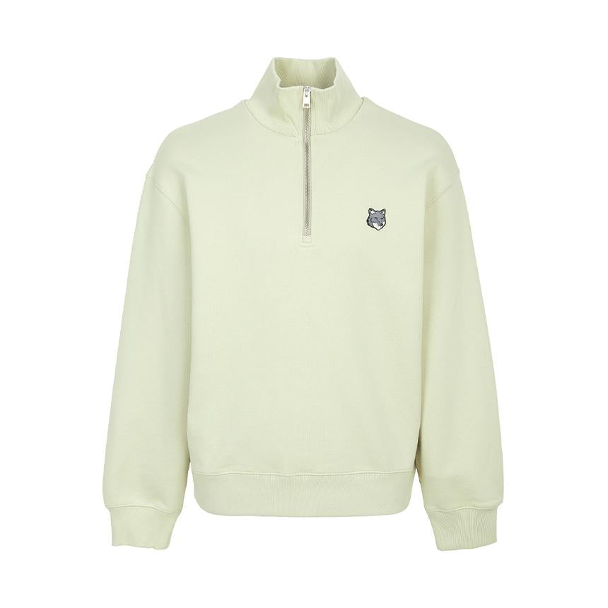 Maison Kitsune Fox Head Half-Zip Sweatshirt Men’s Navy Cotto PM00305 KM0341 P129