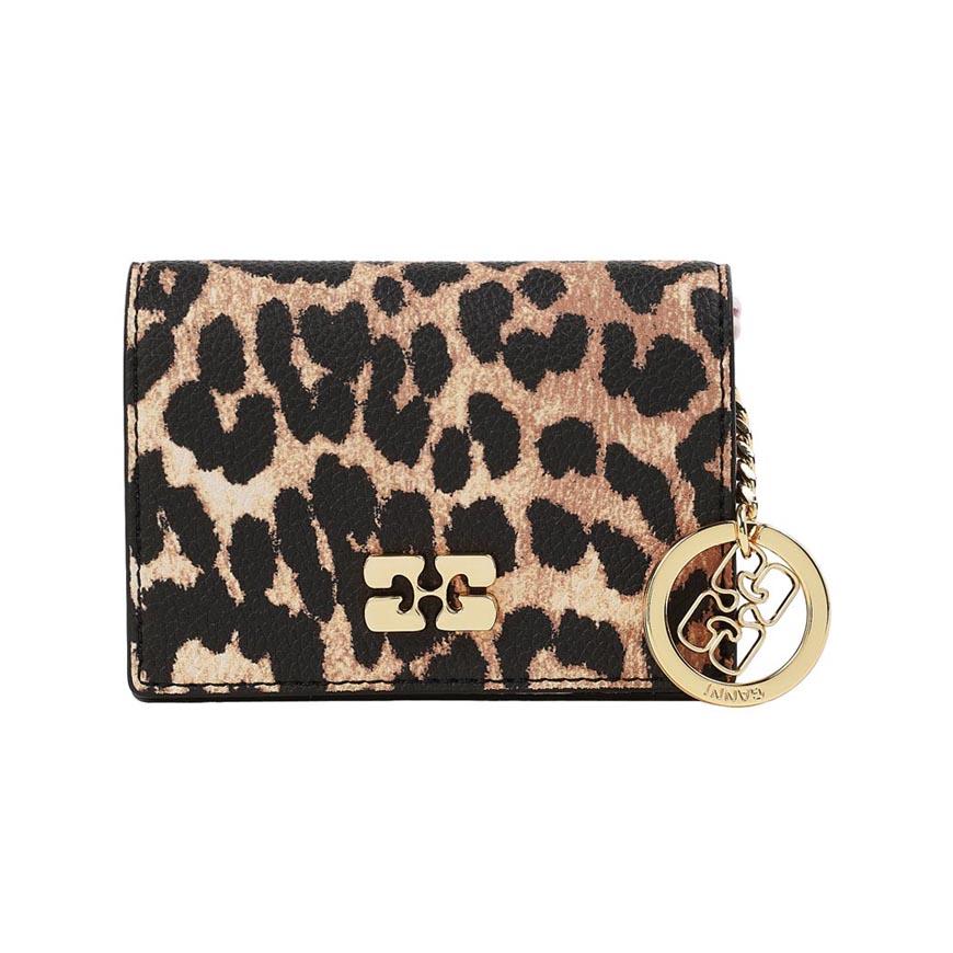 GANNI Women's Faux Leather Flap Card Holder B3010075 859