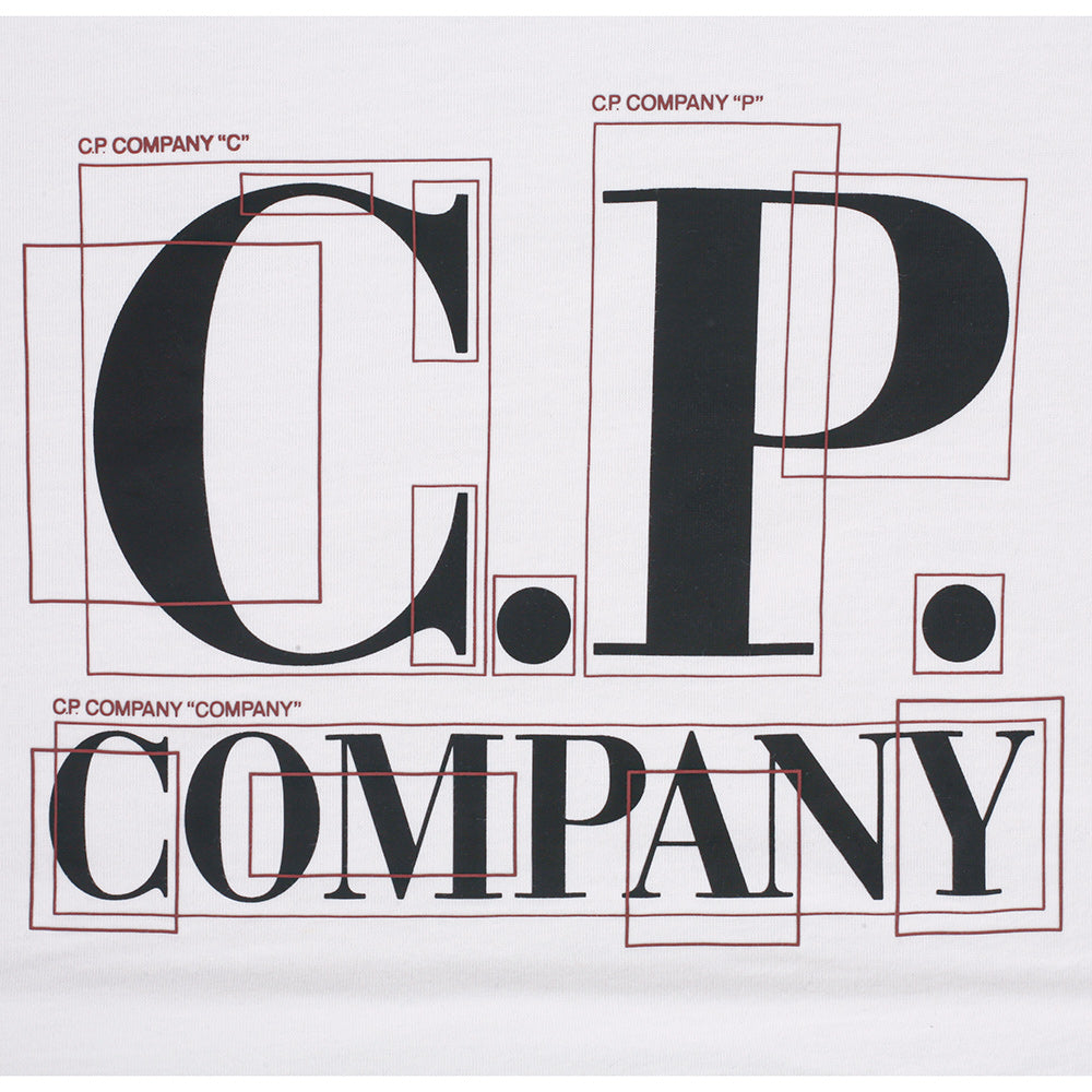 CP Company Graphic Logo Short Sleeve T-Shirt White Men's