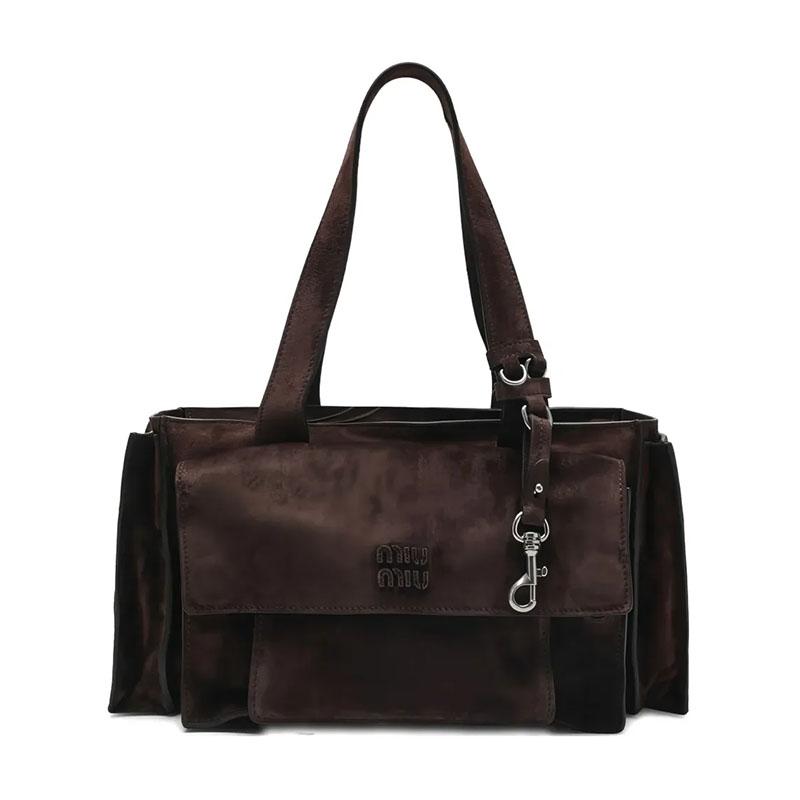 Miu Miu Utility Suede Women’s Tote Bag Black