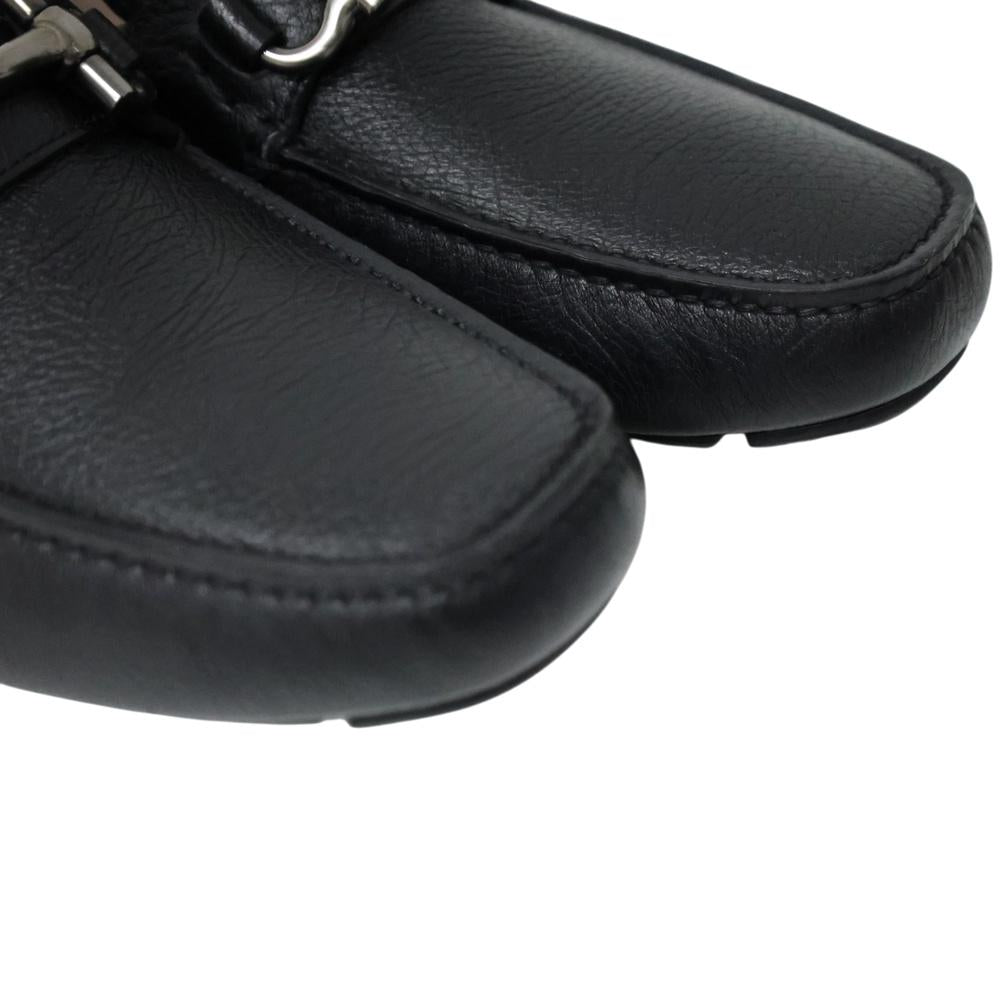 Ferragamo Gancini Wide Fit EE Men’s Leather Loafers Brown