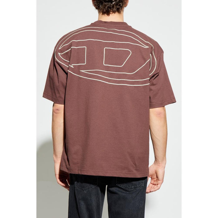 DIESEL Logo Short Sleeve T-Shirt Men White Cotton