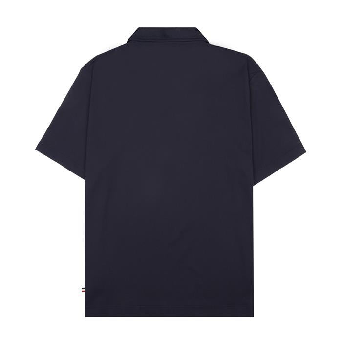 Moncler Grenoble Navy Logo Patch Polo Shirt