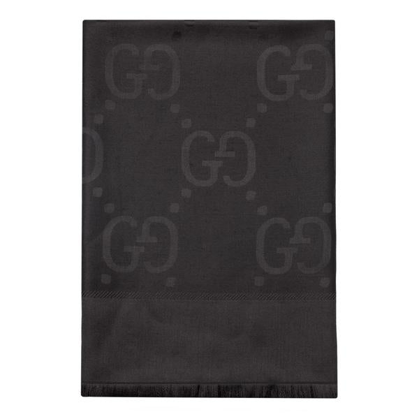 GUCCI Black Wool Scarf