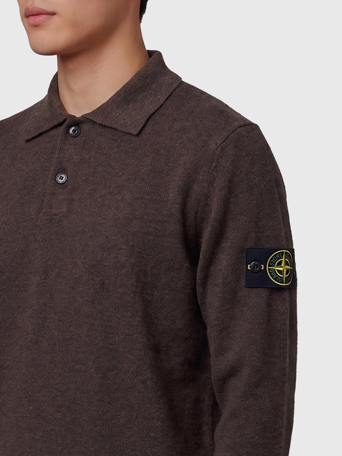 STONE ISLAND Wool Blend Button-Up Cardigan for Men