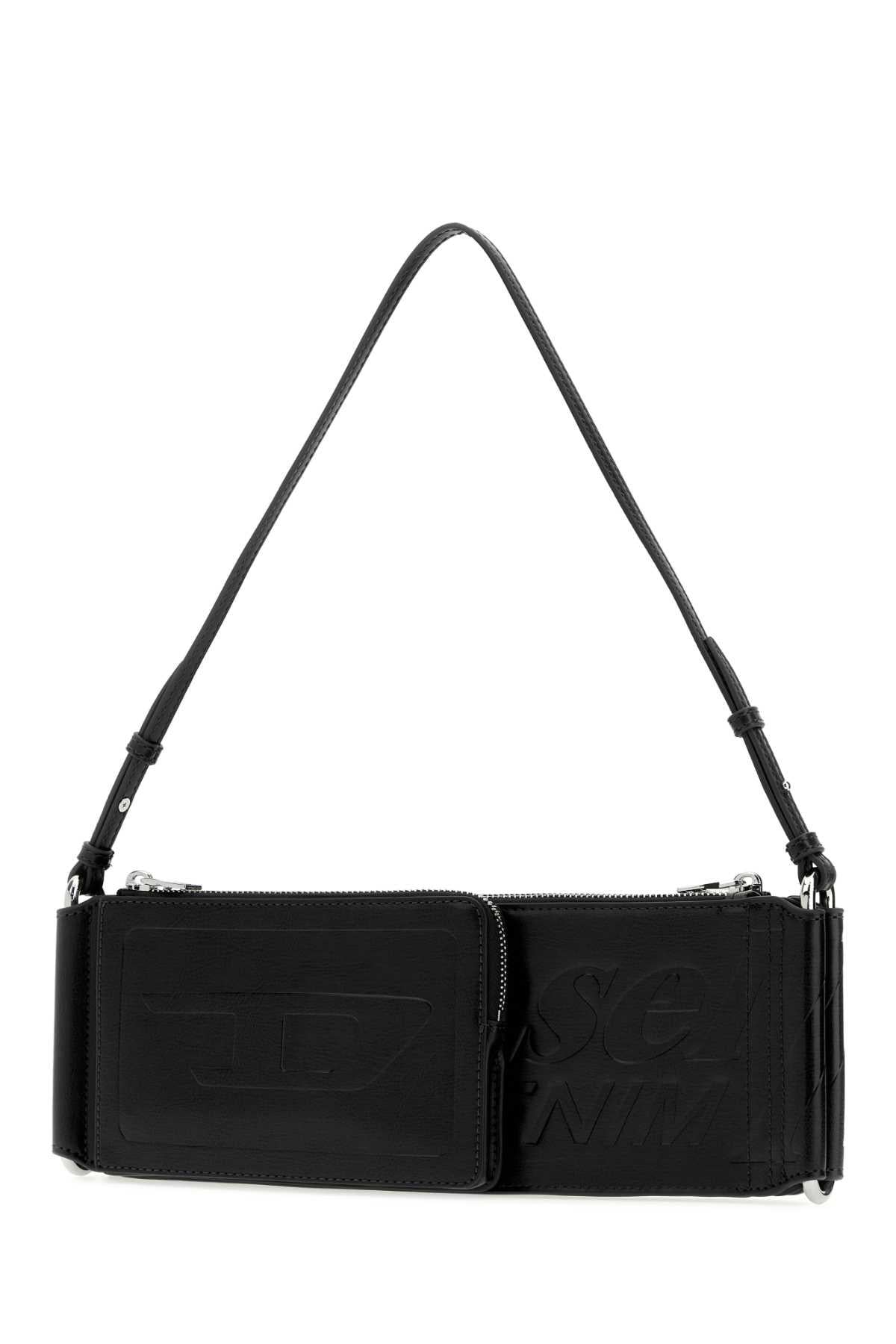 DIESEL Black Leather Shoulder Bag