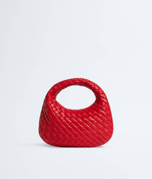 Bottega Veneta Intrecciato Baby Veneta Tote Bag Cardinal Red
