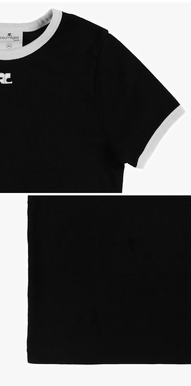 courreges Women’s Short Sleeve T-Shirt VESJTS017 JS0070 9901