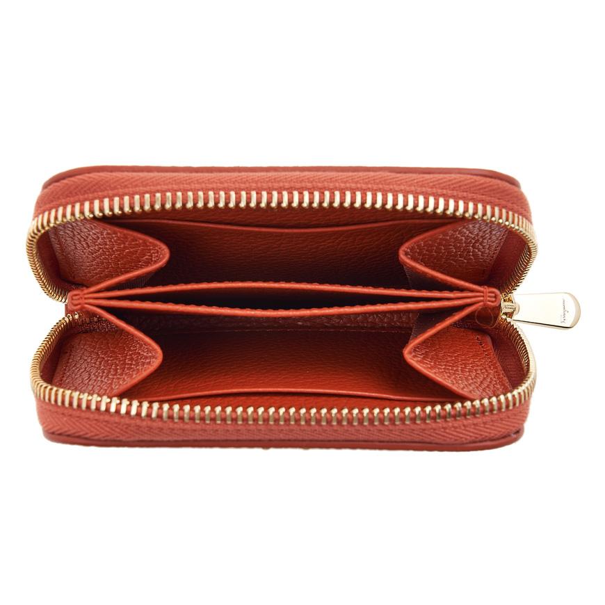 Ferragamo Gancini Leather Card Holder for Women 22 0406 TERRACOTTA 0770059