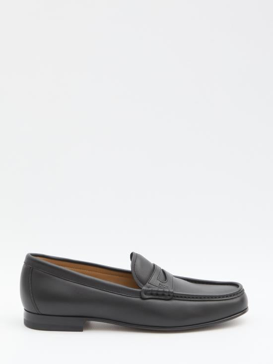 DIOR Black Leather Loafers for Men 3LO168ZAS900 BLACK DOM