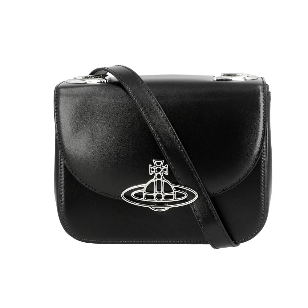Vivienne Westwood Black Leather Crossbody Bag for Women