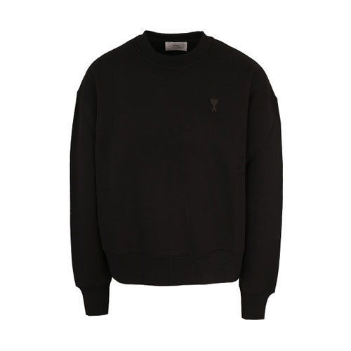 AMI Loose Fit Fleece Sweatshirt Men Black