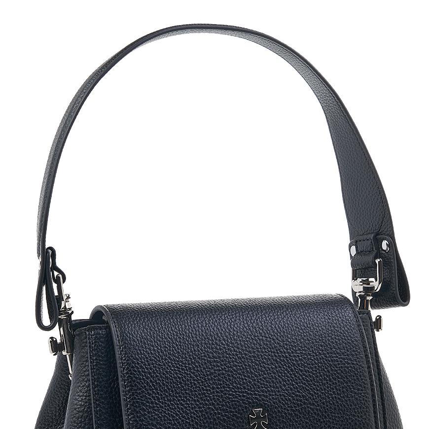 Vivienne Westwood Rosemary Shoulder Bag Black Leather Women