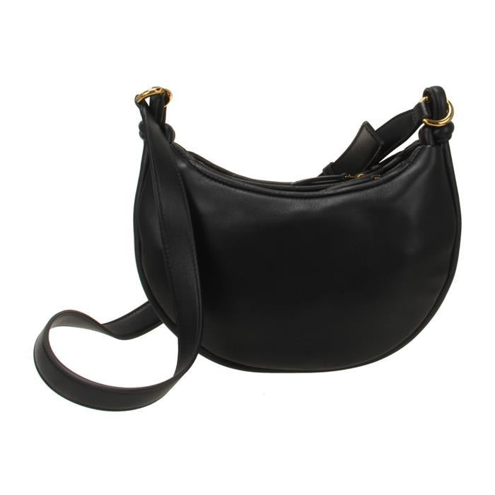 Bottega Veneta Black Leather Gemelli Messenger Shoulder Bag