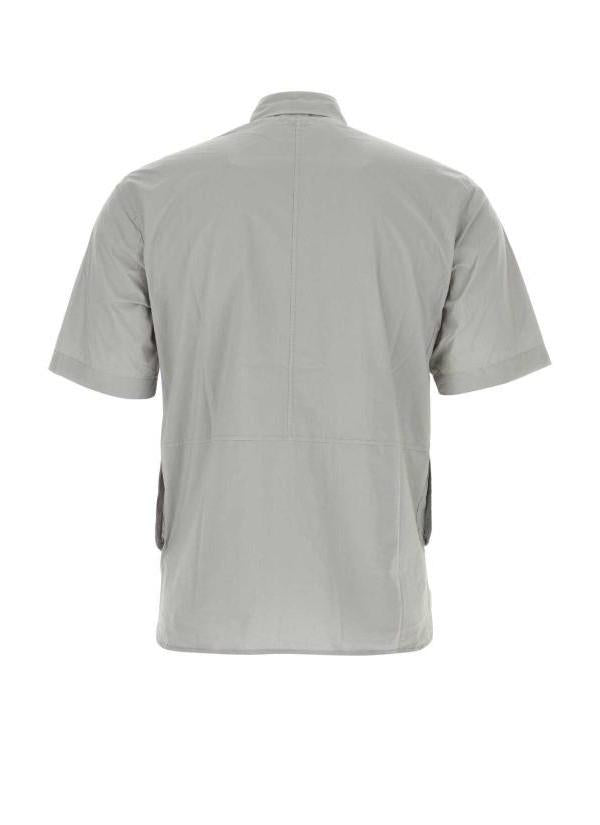 CP Company Poplin Pocket Short Sleeve Shirt Gray Men