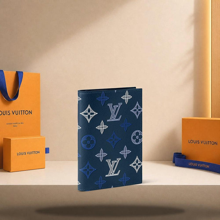 Louis Vuitton Navy Blue Passport Cover Wallet M29132