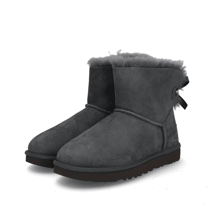 Ugg Mini Bailey Bow II Boots Women Obsidian 1016501