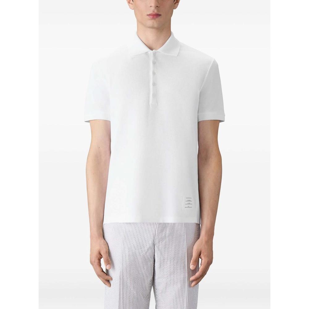 THOM BROWNE 4-Bar Cotton Piqué Men's Polo Shirt