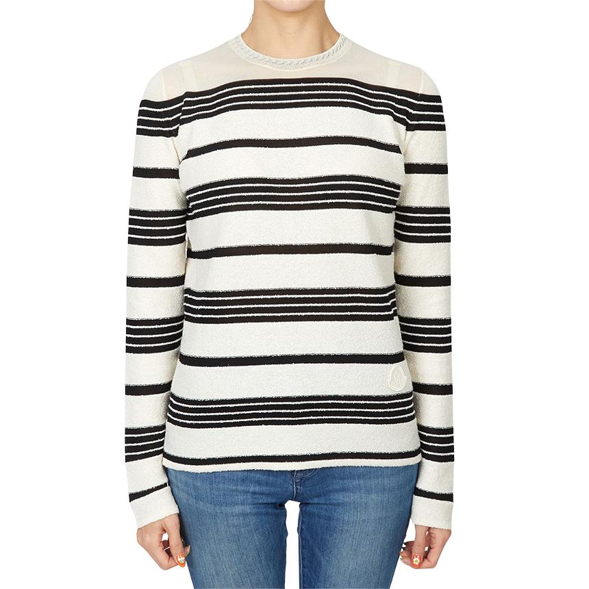 Moncler Striped Womens Crewneck Knit Sweater 9C00015 M6334 P90