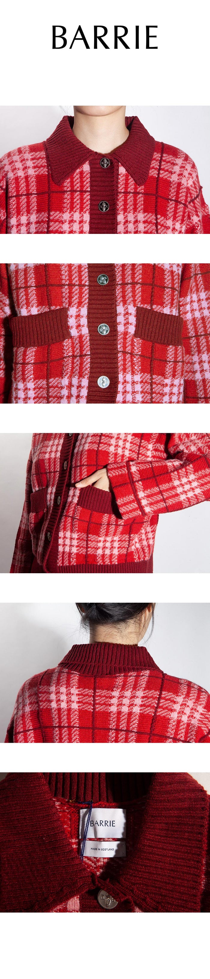 BARRIE Women's Cashmere Tartan Jacket C118231