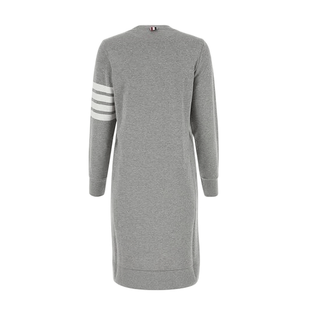 THOM BROWNE Women’s 4-Bar RWB Loopback Midi Dress Gray