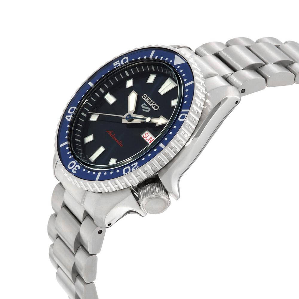 Seiko Silver Blue Stainless Steel Men’s Sports Watch