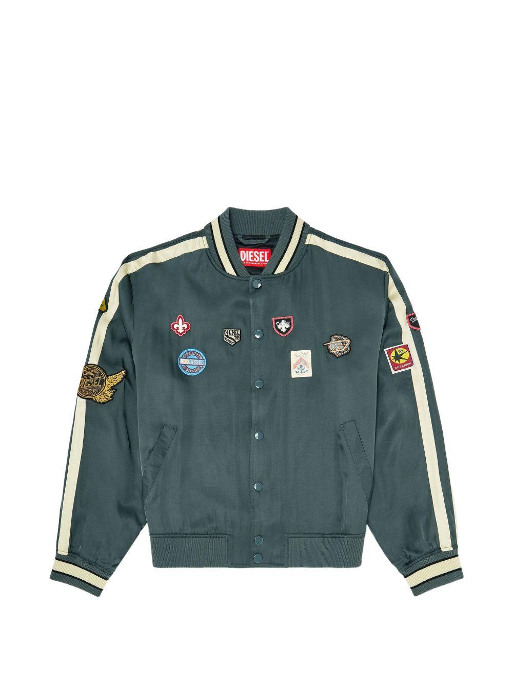 DIESEL Black Track Bomber Jacket