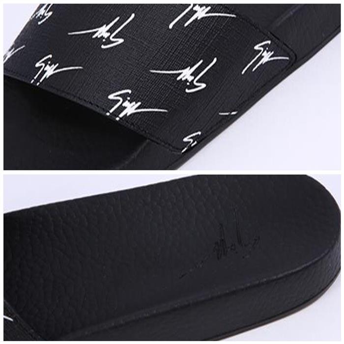 Giuseppe Zanotti Logo Slide Sandals for Men RM80049 NEROBIANCO