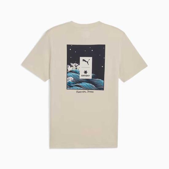 PUMA Men’s Short Sleeve T-Shirt White Cotton Crewneck Tee 527237 68