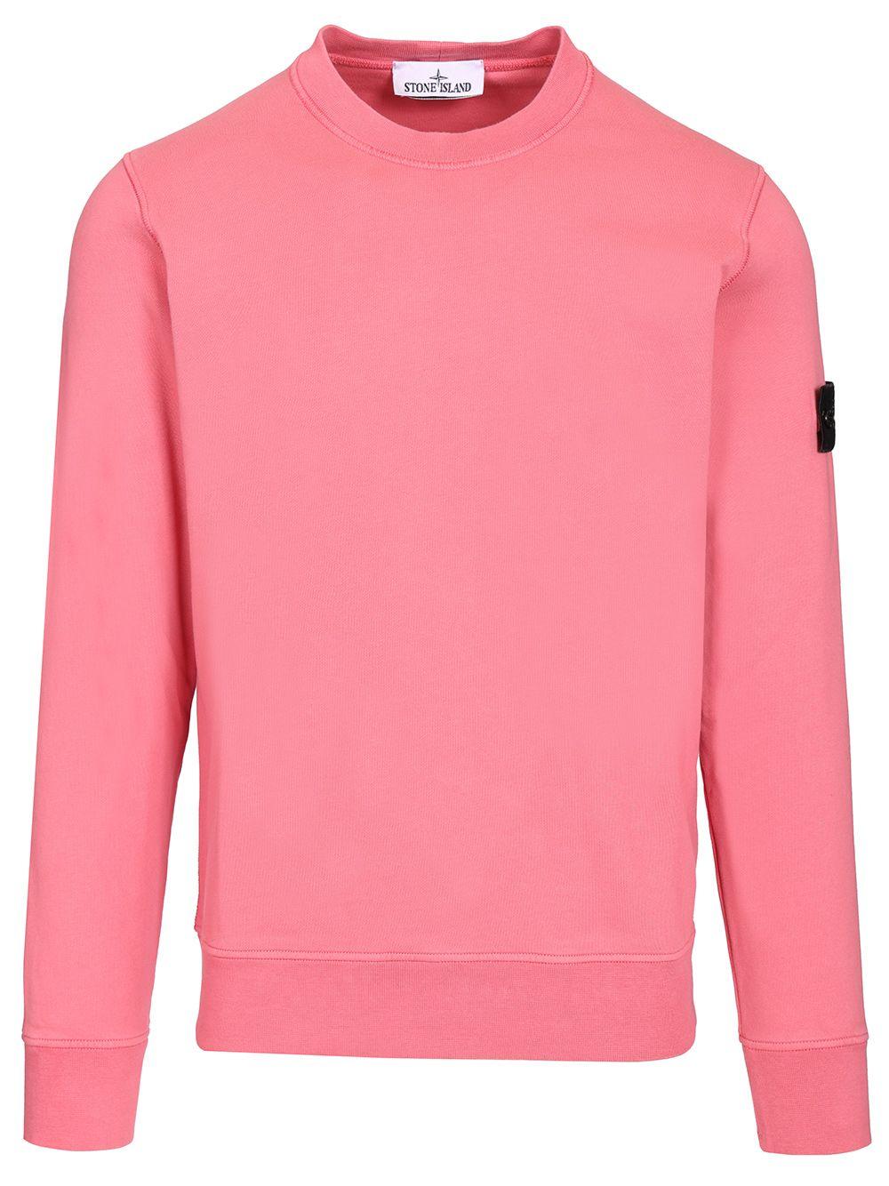 STONE ISLAND Black Cotton Sweatshirt for Men