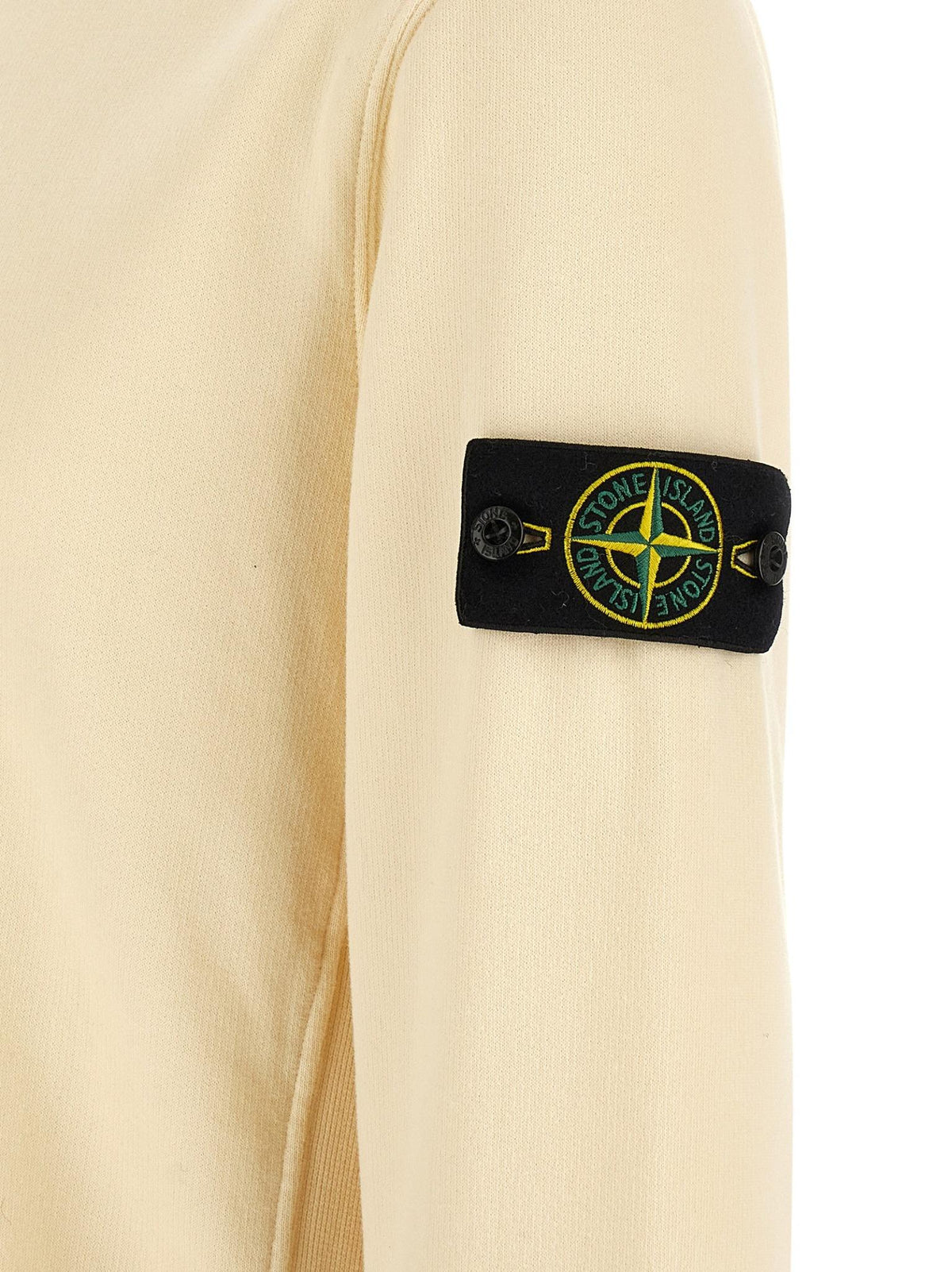 STONE ISLAND Black Cotton Logo Patch Sweatshirt