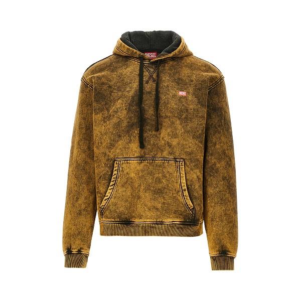 DIESEL Black Cotton Logo Sweatshirt for Men